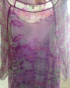 Silk floral top